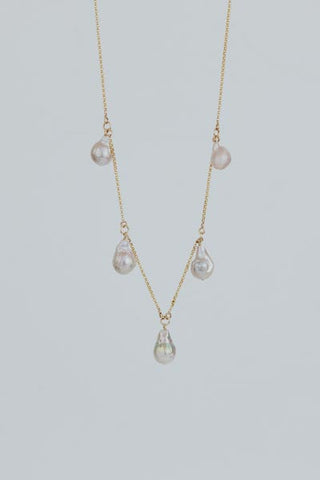 Chandelier Necklace - Pink Freshwater Pearl