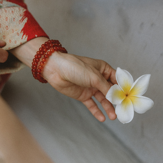 Stretchy Beaded Bracelet - Carnelian