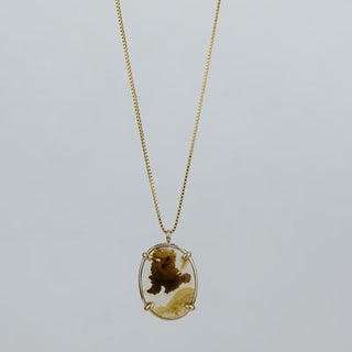 Crystal Ball Necklace - Dendritic Agate | Gold Filled