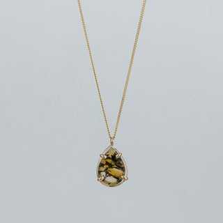 Crystal Ball Necklace - Dendritic Agate | Gold Filled
