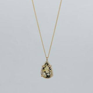 Crystal Ball Necklace - Dendritic Agate | Gold Filled