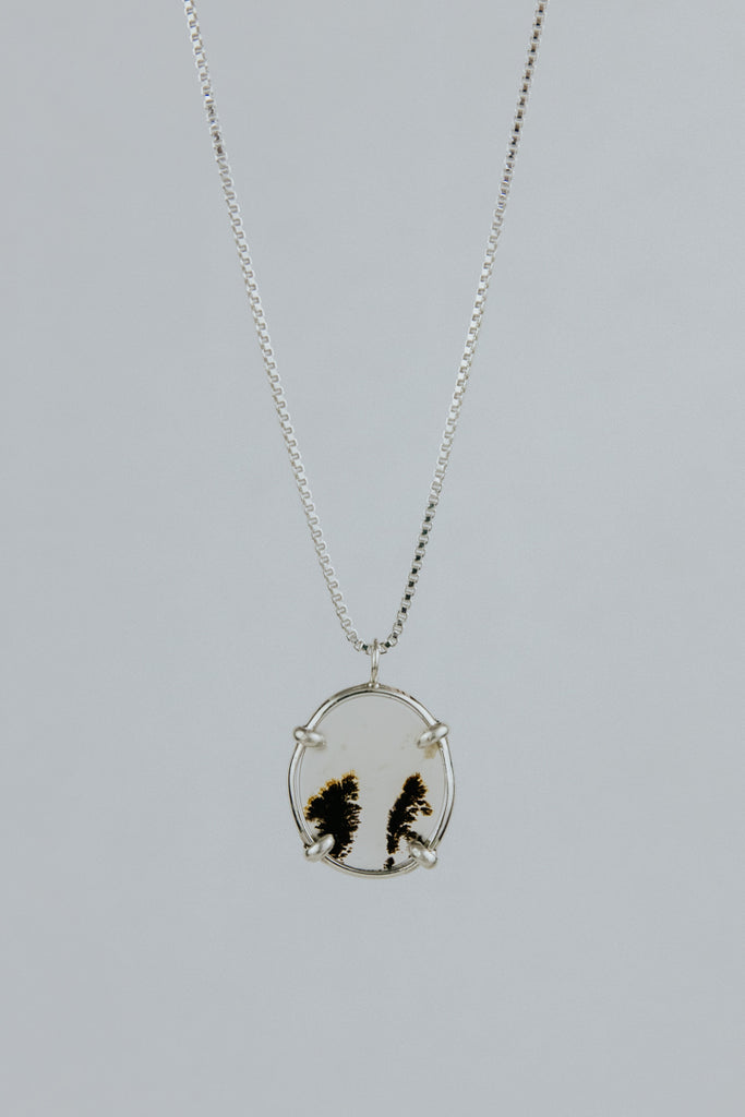 Crystal Ball Necklace - Dendritic Agate