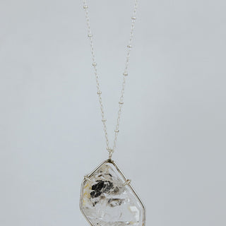 Sterling Celestial Sphere Necklace - Herkimer Diamond