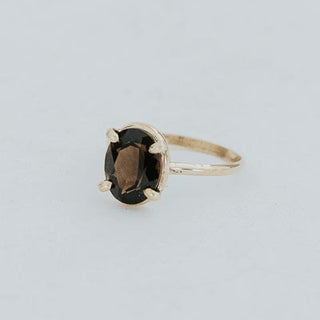 wings hawaii smoky quartz ring in gold fill