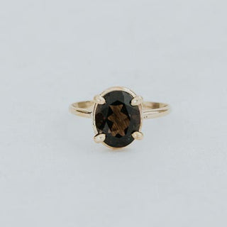 wings hawaii smoky quartz ring in gold fill