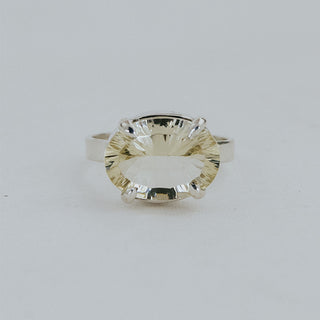 Wide Prong Set Gemstone Ring - Sunstone | Sterling Silver