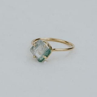 Watermelon Tourmaline Diamond Shaped Ring