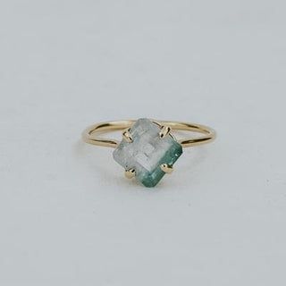 Watermelon Tourmaline Diamond Shaped Ring