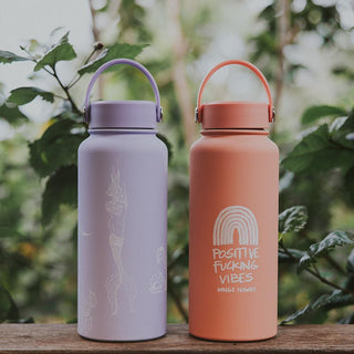 Posi Vibes Water Bottle - Cotton Candy