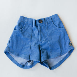 Retro Pocket Shorts - Stretch Denim