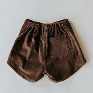 Retro Pocket Shorts - Brown Corduroy