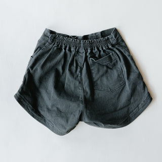 Retro Pocket Shorts - Charcoal Twill
