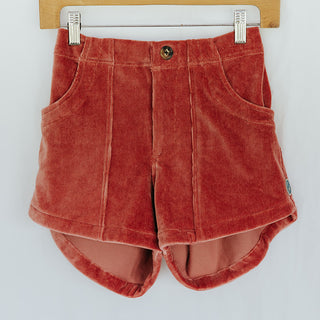 Retro Pocket Shorts - Coral Corduroy