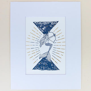 Wings Hawaii zodiac letterpress prints - sagittarius
