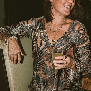 Bell Sleeve Mini Dress - Sheer Palms