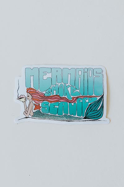 Mermaids Smoke Seaweed Sticker