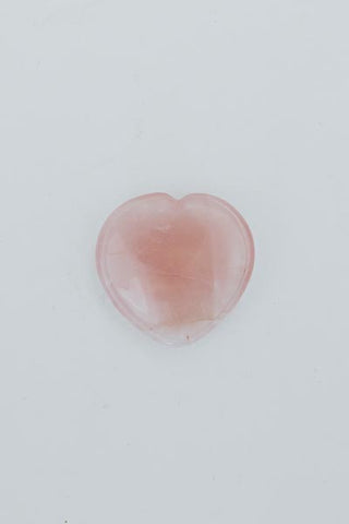 Rose Quartz Heart Meditation Stone