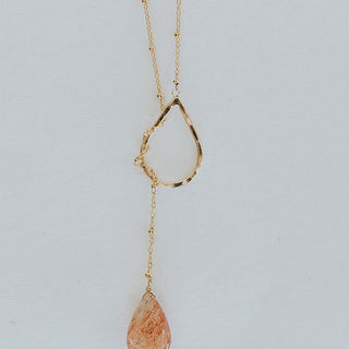 Lariat Necklace - Sunstone