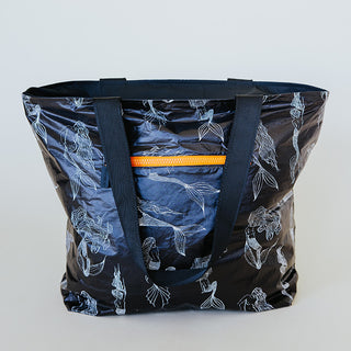 Wings Hawaii foldable Tyvek tote bag in mermaid print