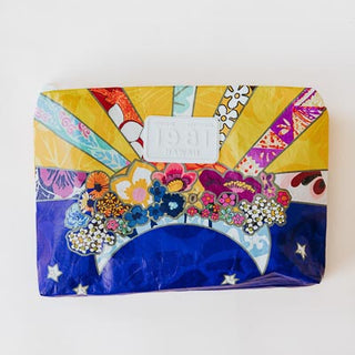 wings hawaii tyvek adventure pouches in sun + moon collage print