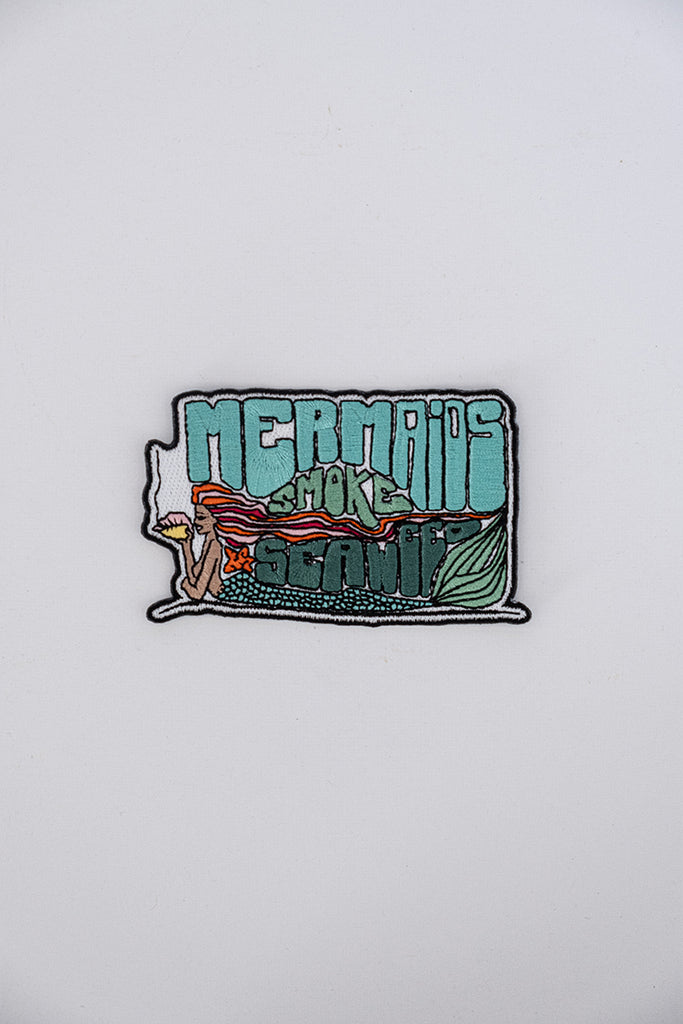 Embroidered Patch - Mermaids Smoke Seaweed