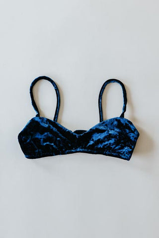 Velvet Bralette - Turquoise