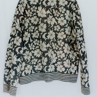 Vintage Kantha Jacket - Midnight Bloom