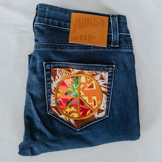 Peace Pocket Upcycled Jeans - #10