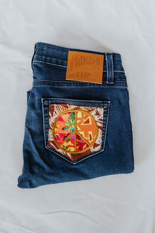 Peace Pocket Upcycled Jeans - #10