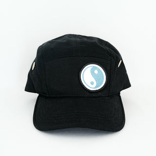 military style cap with yin and yang patch