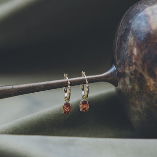 Charm Hoops - Zircon 14K