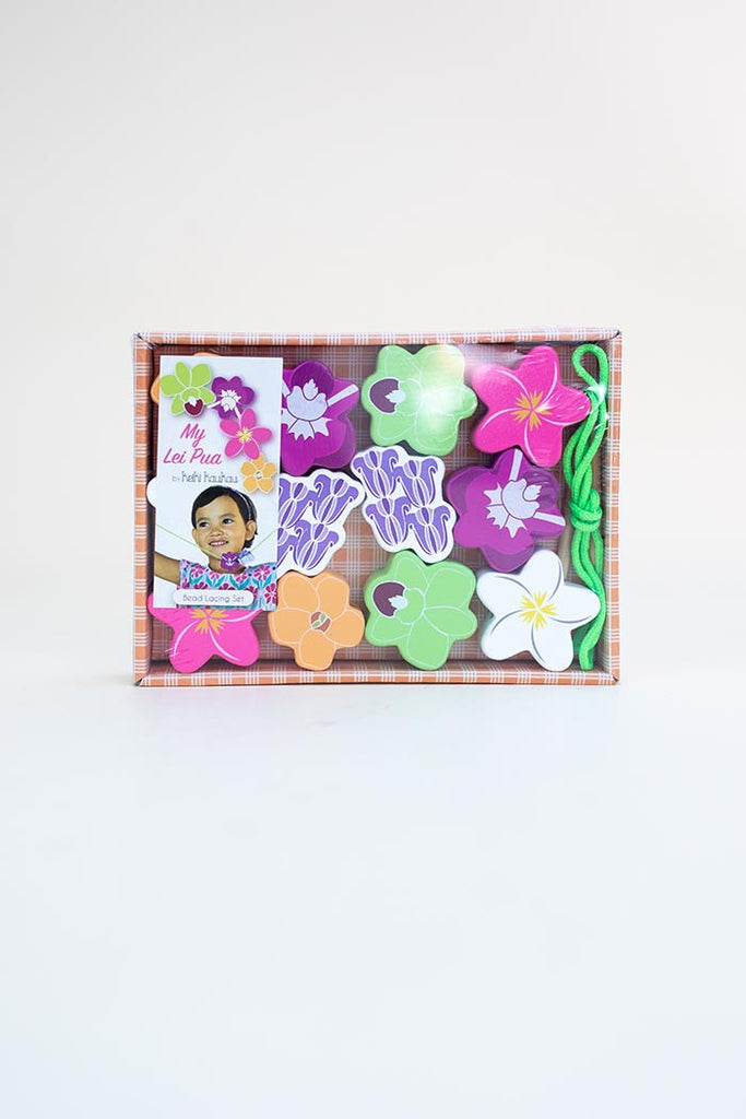 keiki kaukau my lei pua children's toy set make your own lei tropical flowers hawaii
