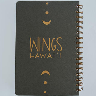 Wings Hawaii zodiac journal - charcoal back