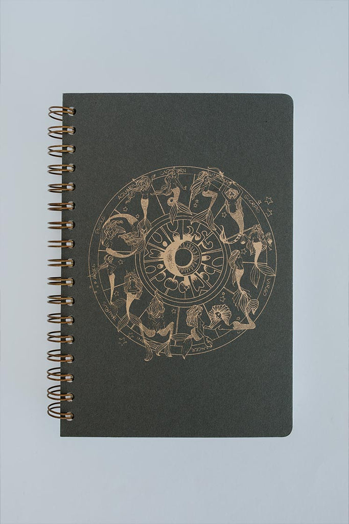 Wings Hawaii zodiac journal - charcoal front
