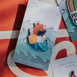 Enameled Pin - Ocean Heart