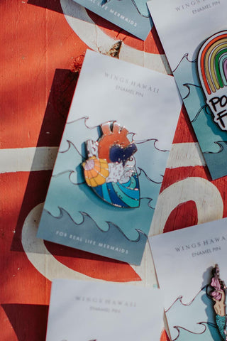 Enameled Pin - Ocean Heart