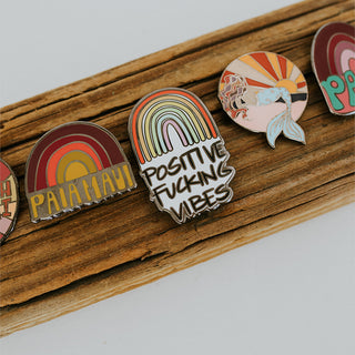 Enameled Pin - Positive Vibes