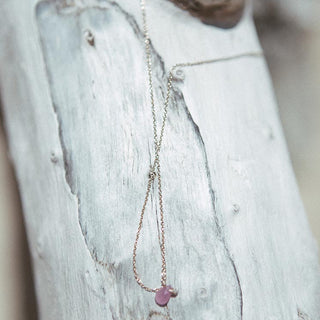 Single Stone Necklace - Ruby
