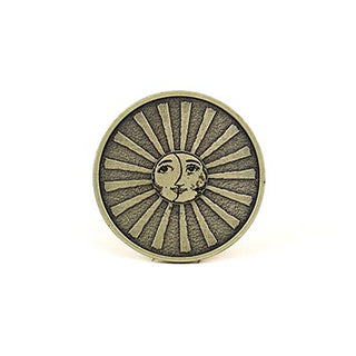 brass belt buckle sun and moon wings hawaii
