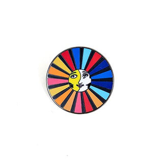 wings hawaii enameled pin sun and moon cosmic celestial rainbow