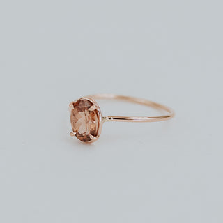 Prong Set Ring - Zircon - 14K Rose Gold