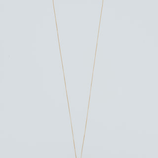 Gold Necklace with Hawaiian Seashell and Aquamarine
