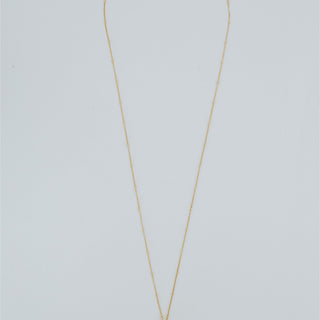 Gold Hawaiian Seashell with Aquamarine Necklace