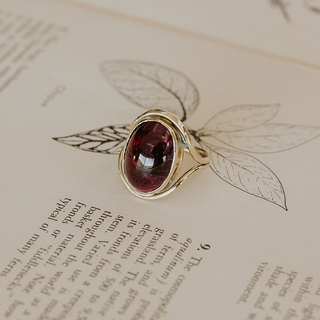 Evil Eye Ring - Pink Tourmaline 14K