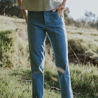 Retro Pocket Pants - Denim Twill