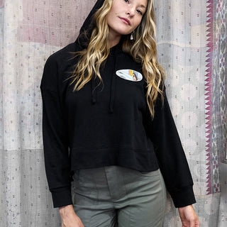 Studio Hoodie - Embroidered Rainbow Surfer