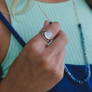 Evil Eye Ring - Moonstone