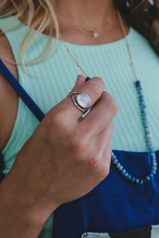 Evil Eye Ring - Moonstone