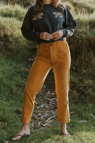 Retro Pocket Pants - Marigold Corduroy