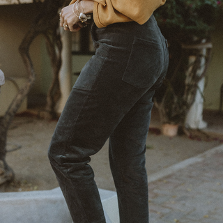 Retro Pocket Pants - Charcoal Corduroy